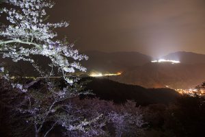 立雲峡より竹田城を撮影
